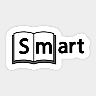 Book smart artistic typography design Sticker